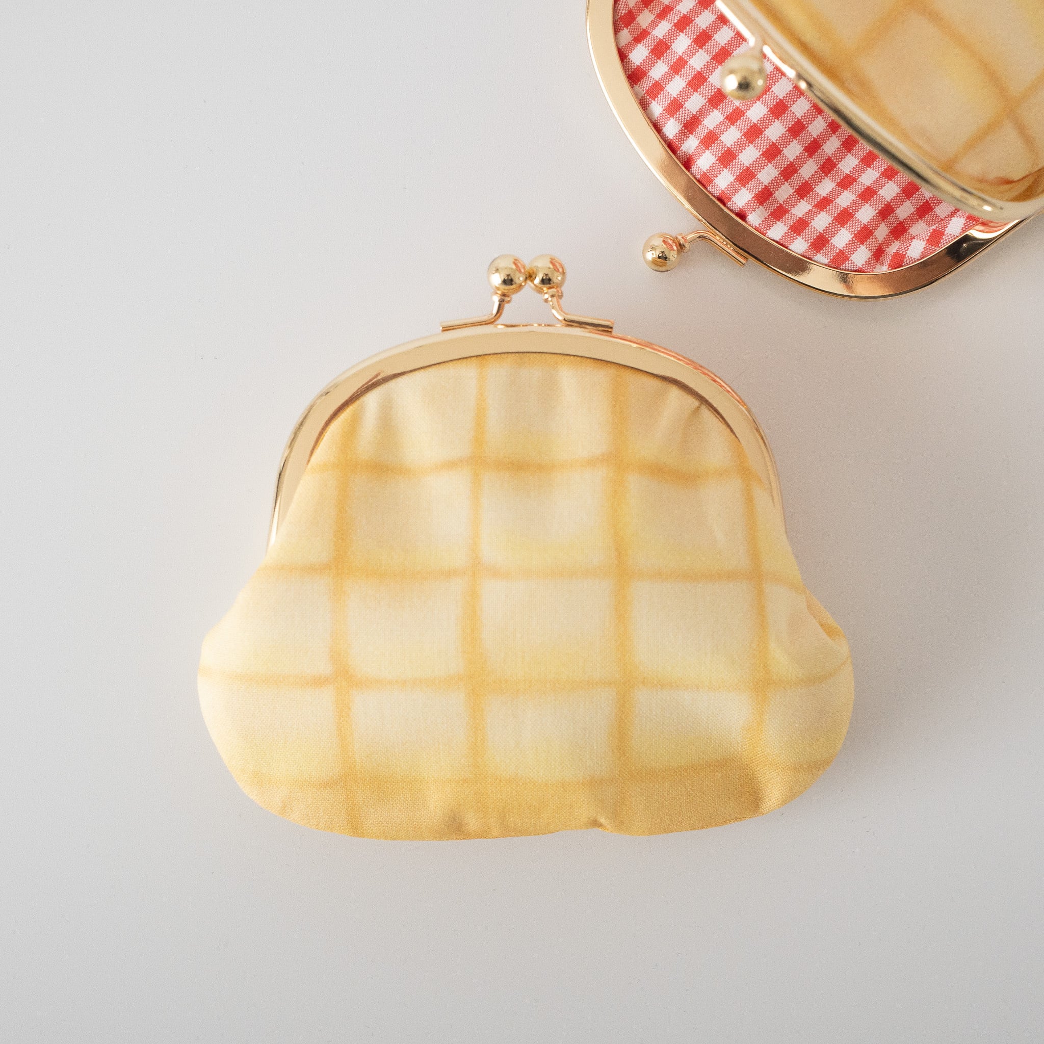 パン好きさんのためのがま口ポーチ あんぱん メロンパン