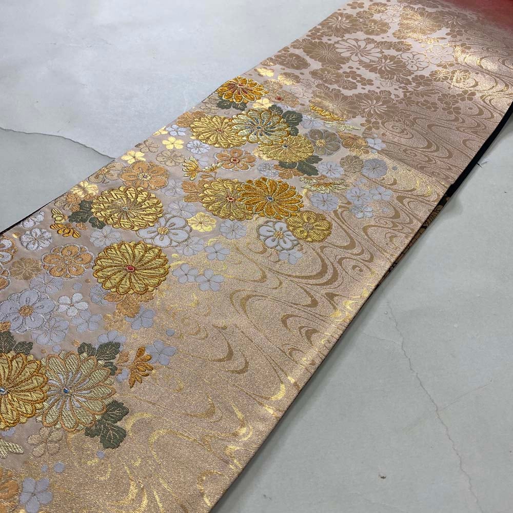 振袖用袋帯 訳あり 成人式 帯 袋帯 中古 リサイクル 礼装 振袖 正絹