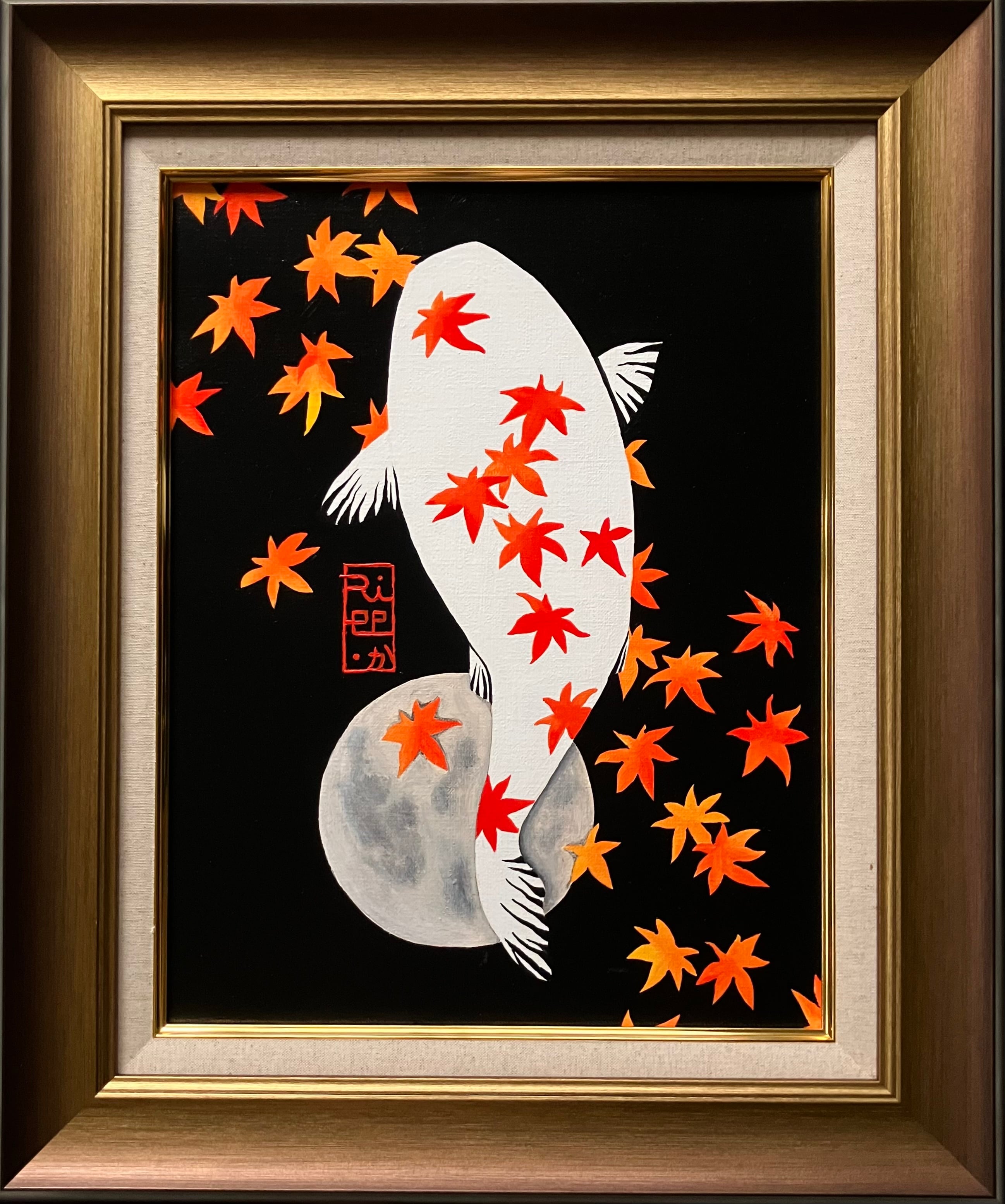 Suicat／原画 キャンバス 絵 絵画 アート イラスト 黒猫 | Riee .か