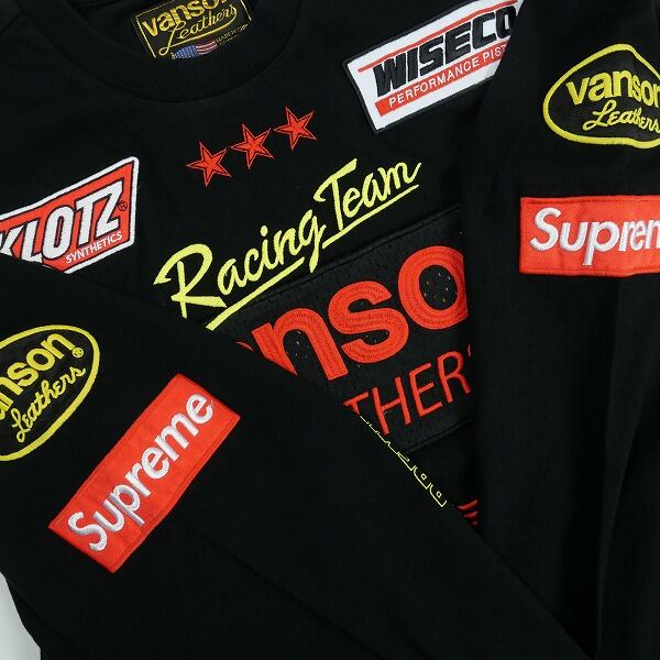 Size【S】 SUPREME シュプリーム ×Vanson Leathers 26SS L/S Top Black