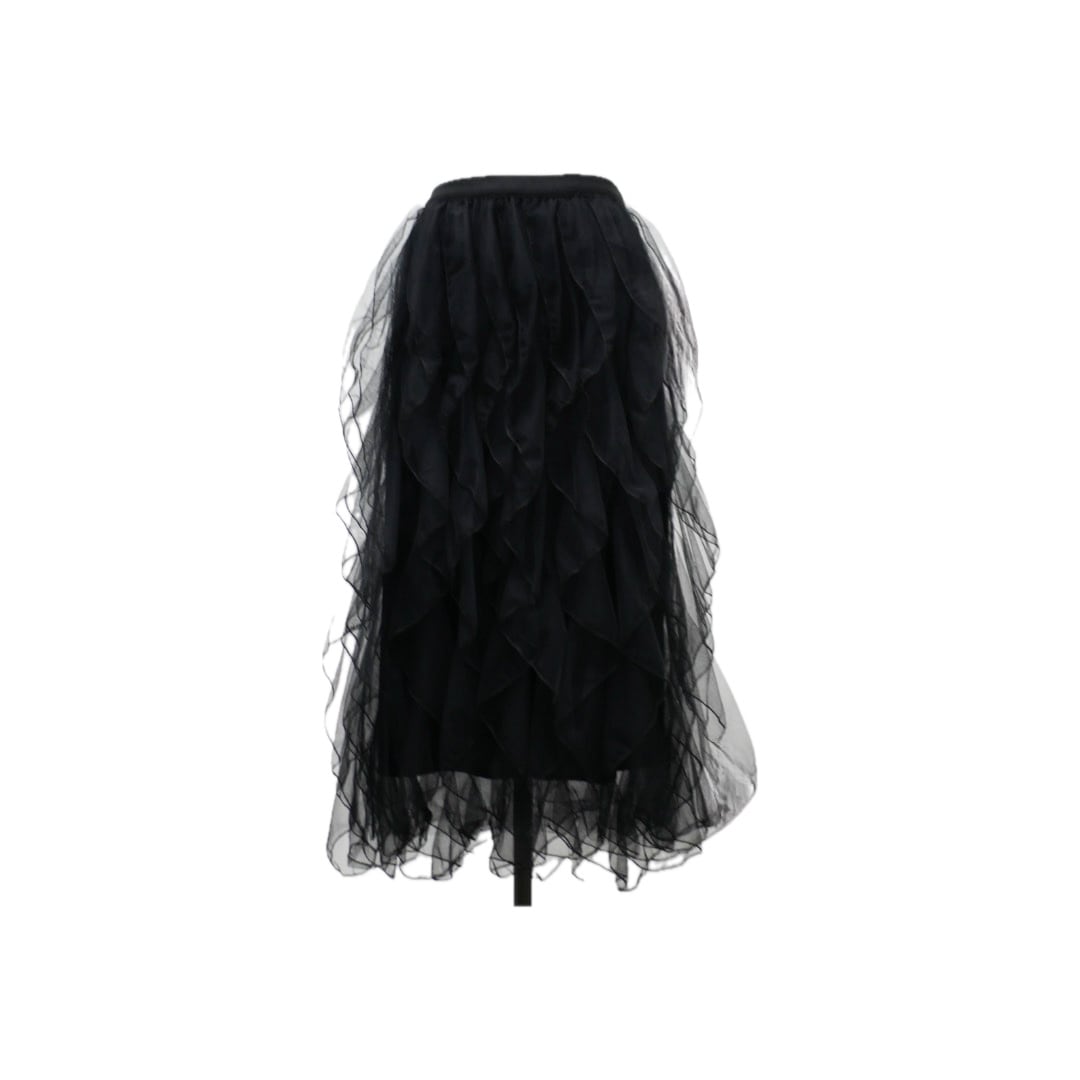 Wave line tulle skirt