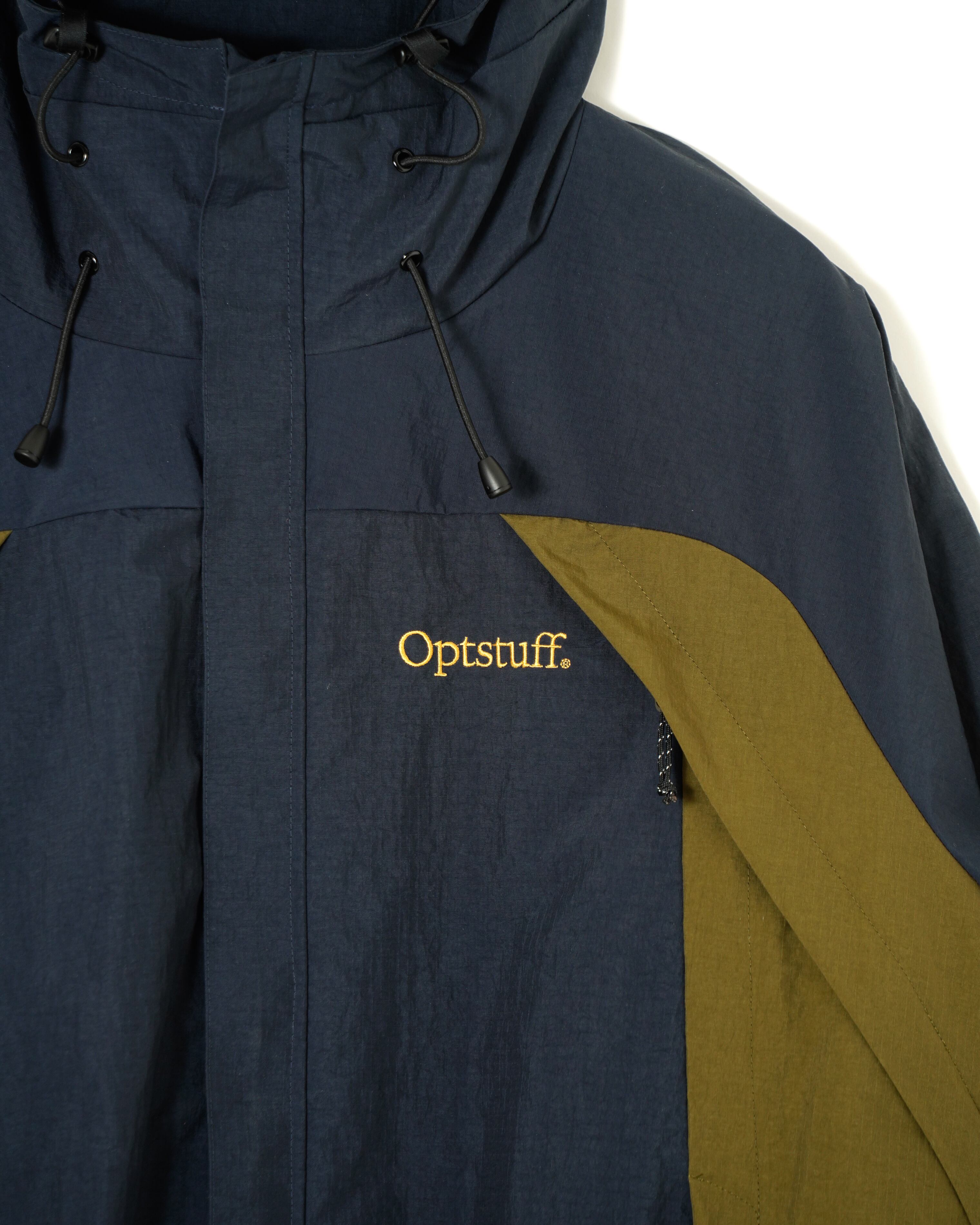 Optstuff Shell Parka (ネイビー×カーキ) Lサイズ OPTSTUFF] SHELL PARKA (NAVY×KHAKI) | OPTSTUFF