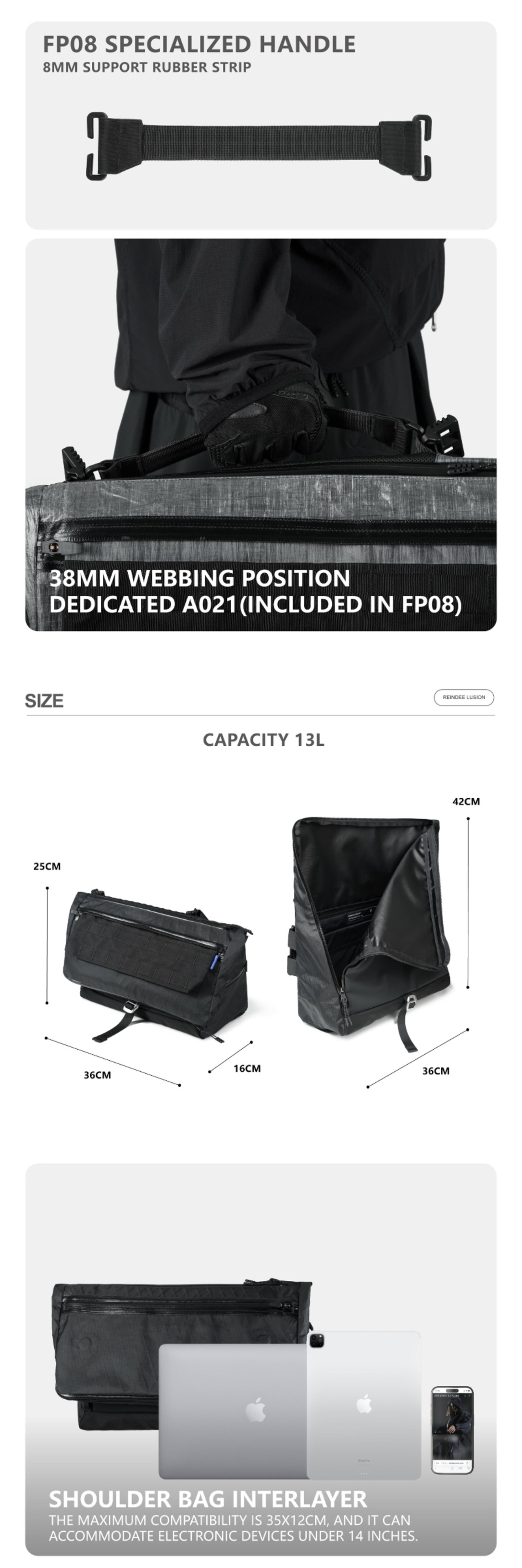 REINDEE LUSION 25SS コクーンブレーカータクティカル メッセンジャーバッグ