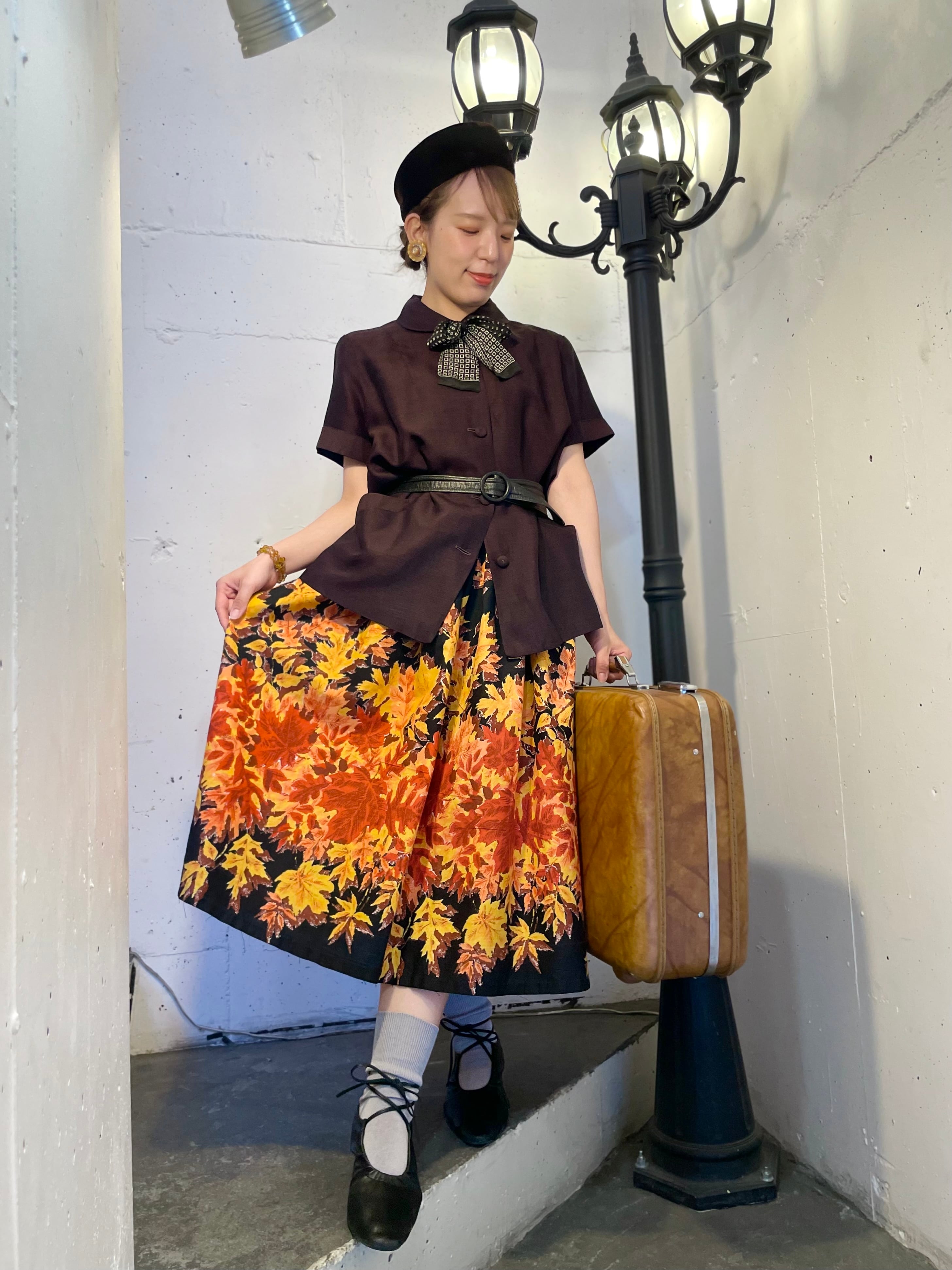 vintage skirt ビンテージスカート古着 ヴィンテージ 染めレース スカート | end vintage official site