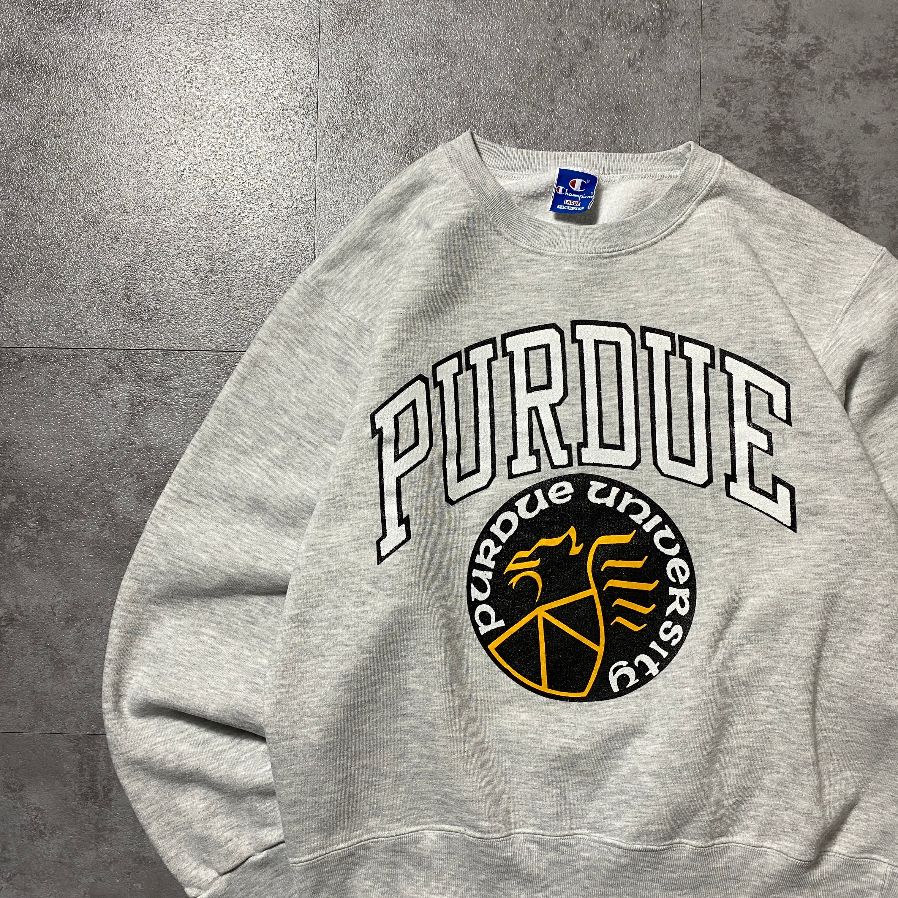 USA製】90's Champion チャンピオン スローガンタグ Purdue University