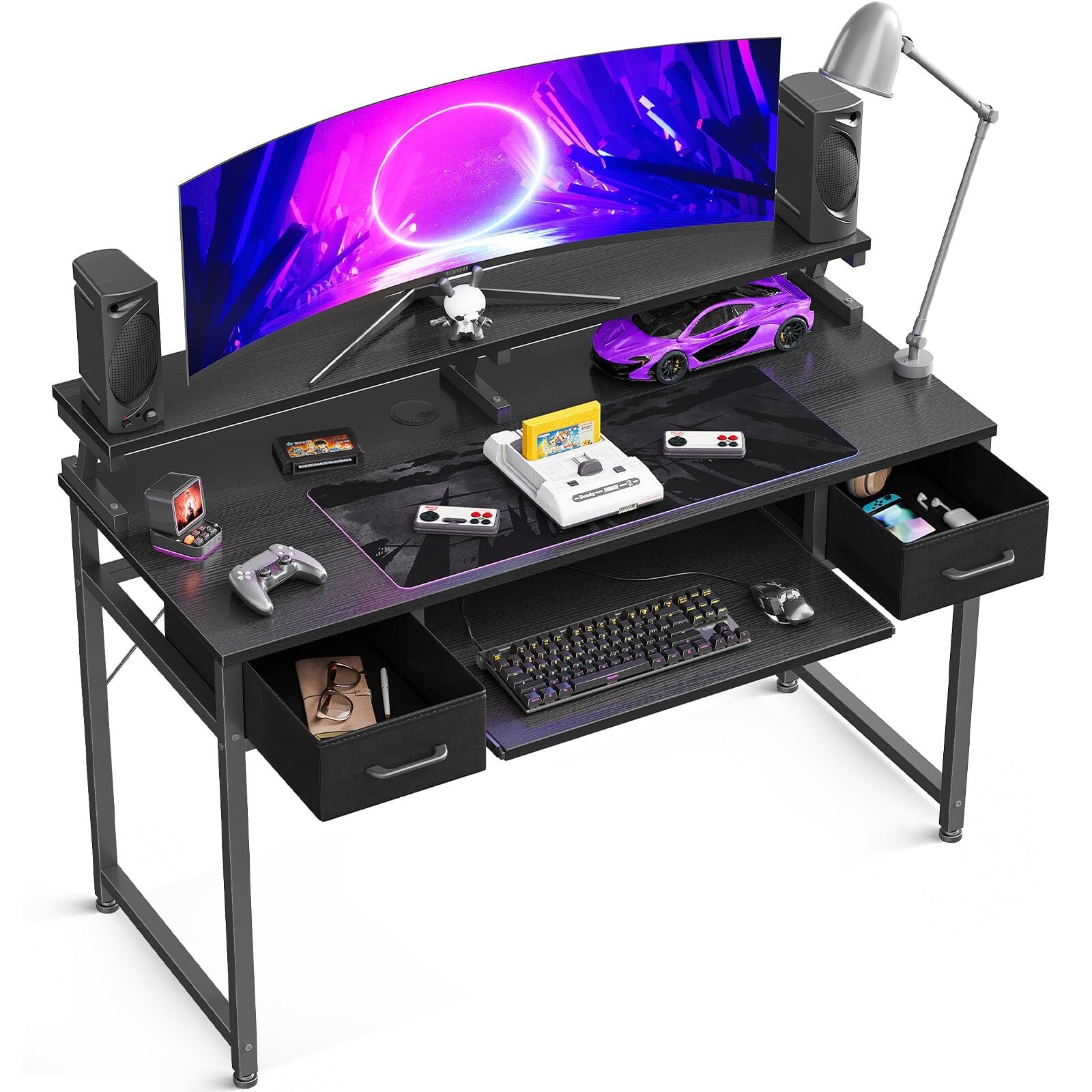 パソコンデスク L字 ゲーミングデスク 幅110 L字デスク pcデスク