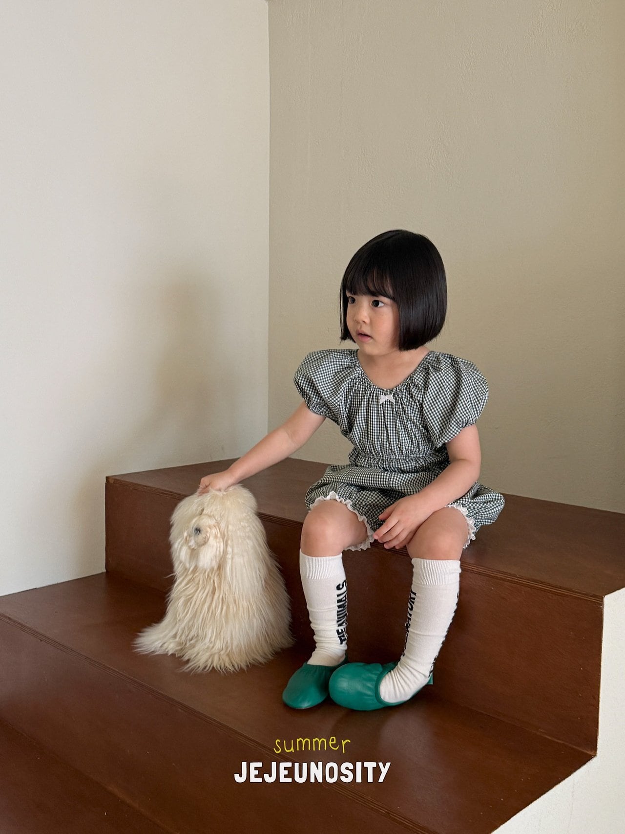 6/1(月)までご予約受付中【JEJEUNOSITY】ワンピスーツ/グリーン(80~120cm)