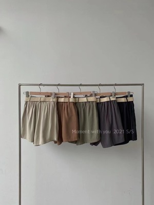 ベルトつき　ショートパンツ　AJ2205-721