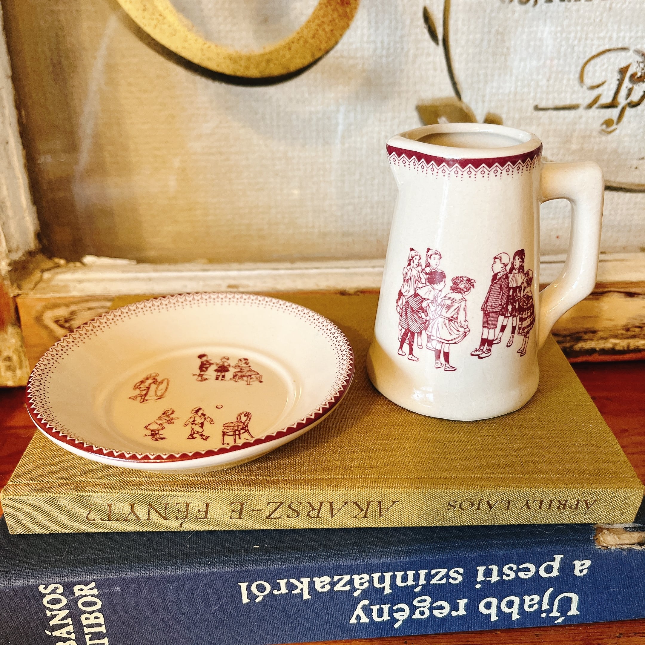 ディネット　ミルクピシェとプレートのSET ディネット ミルクピシェとプレートのSET | gc.brocante