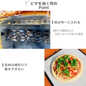 オーブン付焚き火台　Mサイズ【ピザ焼き名人】