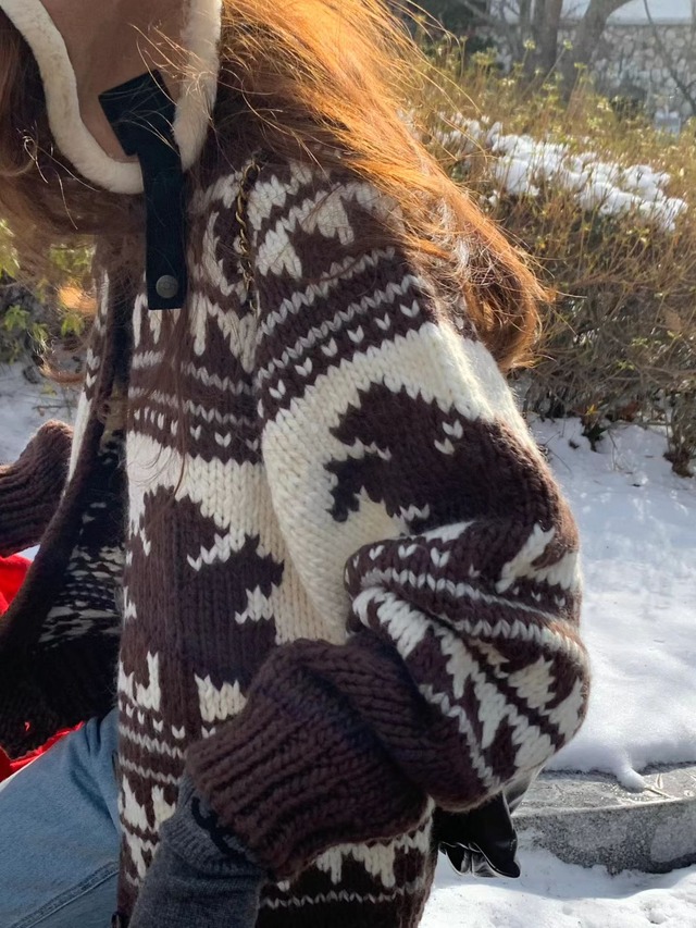 (OUNCE) handmade maple cowichan cardigan