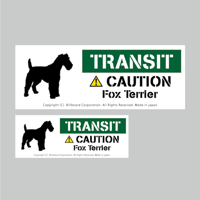 TRANSIT DOG Sticker [Foxterrier]番犬ステッカー/フォックステリア