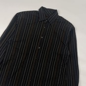 Ben Sherman ベンシャーマン ストライプ 長袖シャツ 3/L /ブラック メンズ