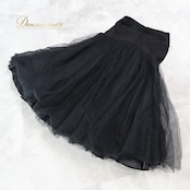 社交ダンス 衣装 スカート ブラック系 チャコット Chacott レッスン 練習 レッスンウェア 練習着 チュール 透け感 大人っぽい 華やか かわいい おしゃれ 上品 フリル シンプル ダンスウェア 大人 女性用 フレア スカート丈 美ライン ストレッチ お洒落 カジュアル ドレッシー フェミニン 軽やか かわいらしい