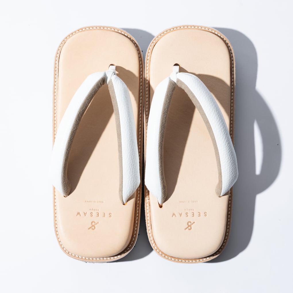 SETTA x SNEAKER サンダル イエロー/ホワイト Leather Setta Sandals white × natural SN-1000 (SETTA NUME) | lift