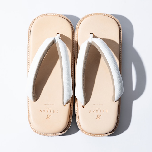 Leather Setta Sandals　 white × natural 　SN-1000 (SETTA NUME)