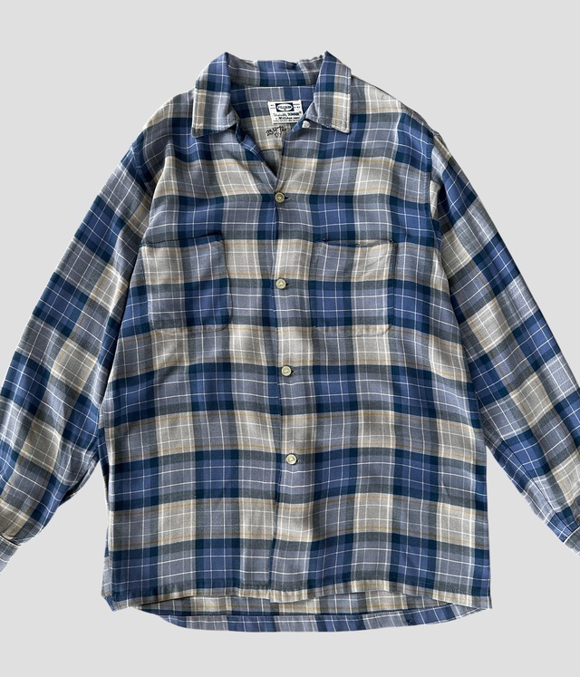 -PILGRIM- Vintage 60s M Opencollar Check Shirt