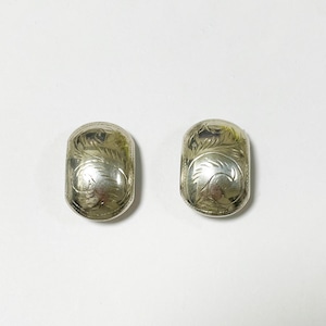 Vintage 925 Silver Hand Carved Earrings