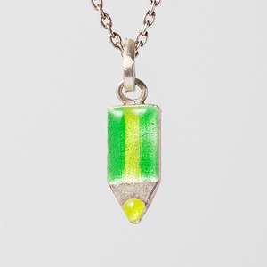 PENCIL green & yellow - necklace -
