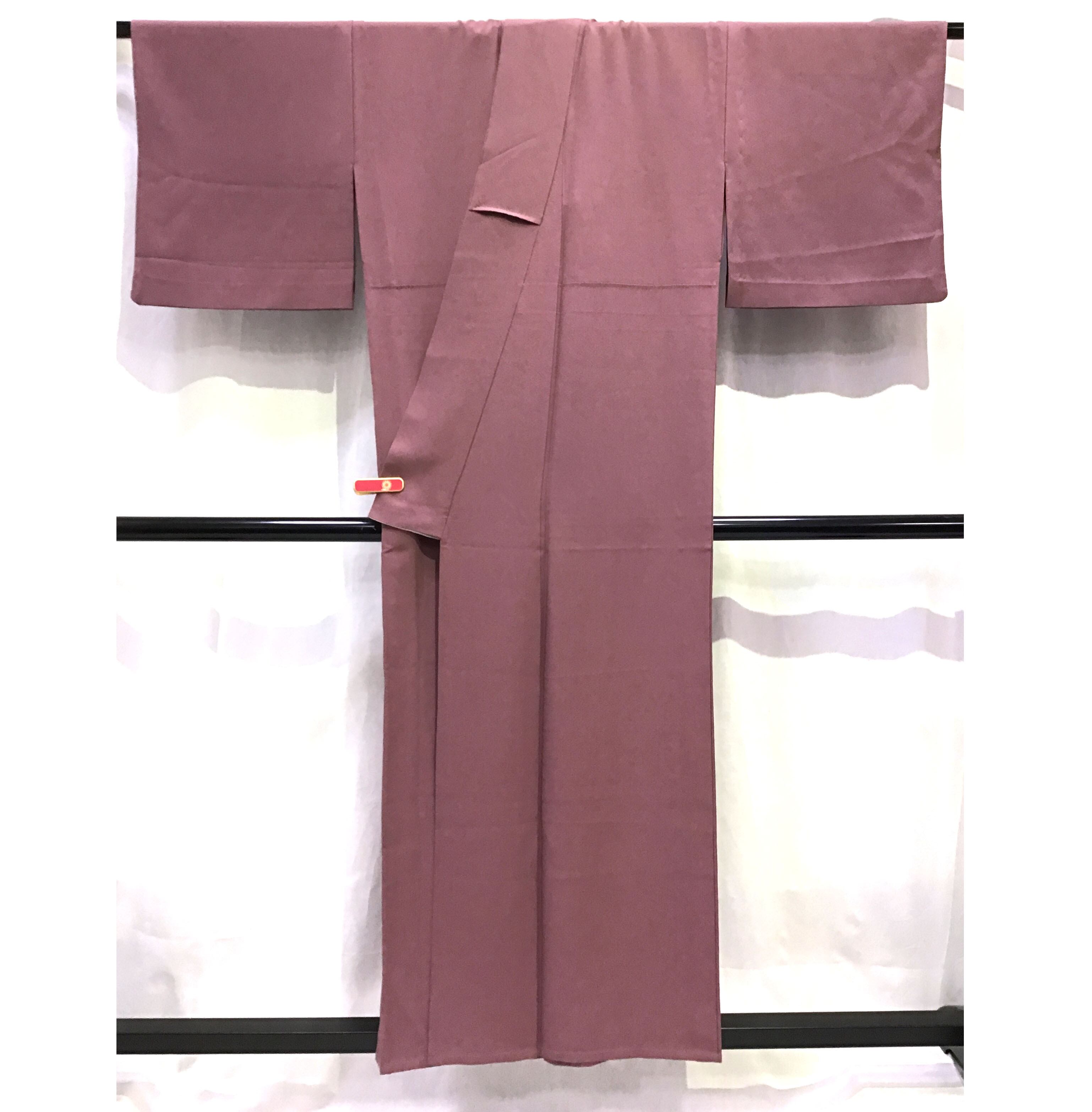 着物　正絹　単衣　色無地 刺繍一つ紋 着物・色無地・単衣・正絹・一つ紋・No.200701-0835・梱包サイズ60