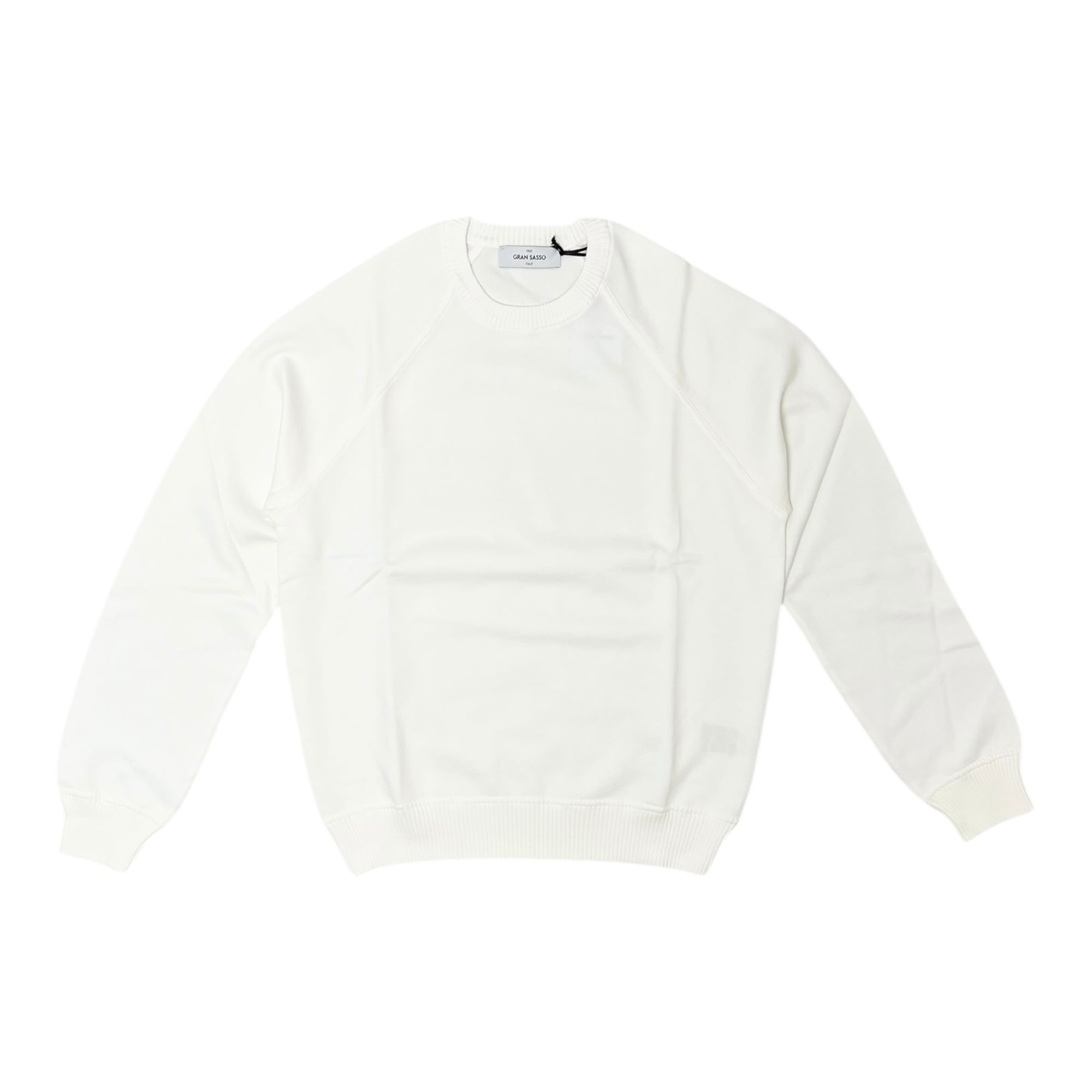GranSasso(グランサッソ) Softcotton Raglan Sleeves Crew Neck Knit(57138/18180/001)/WHITE