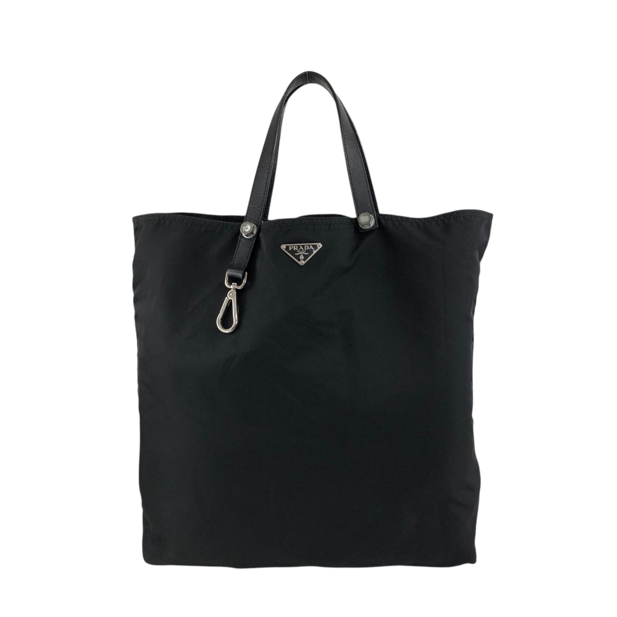 PRADA プラダ ハンドバッグ ブラック トライアングルロゴ ナット