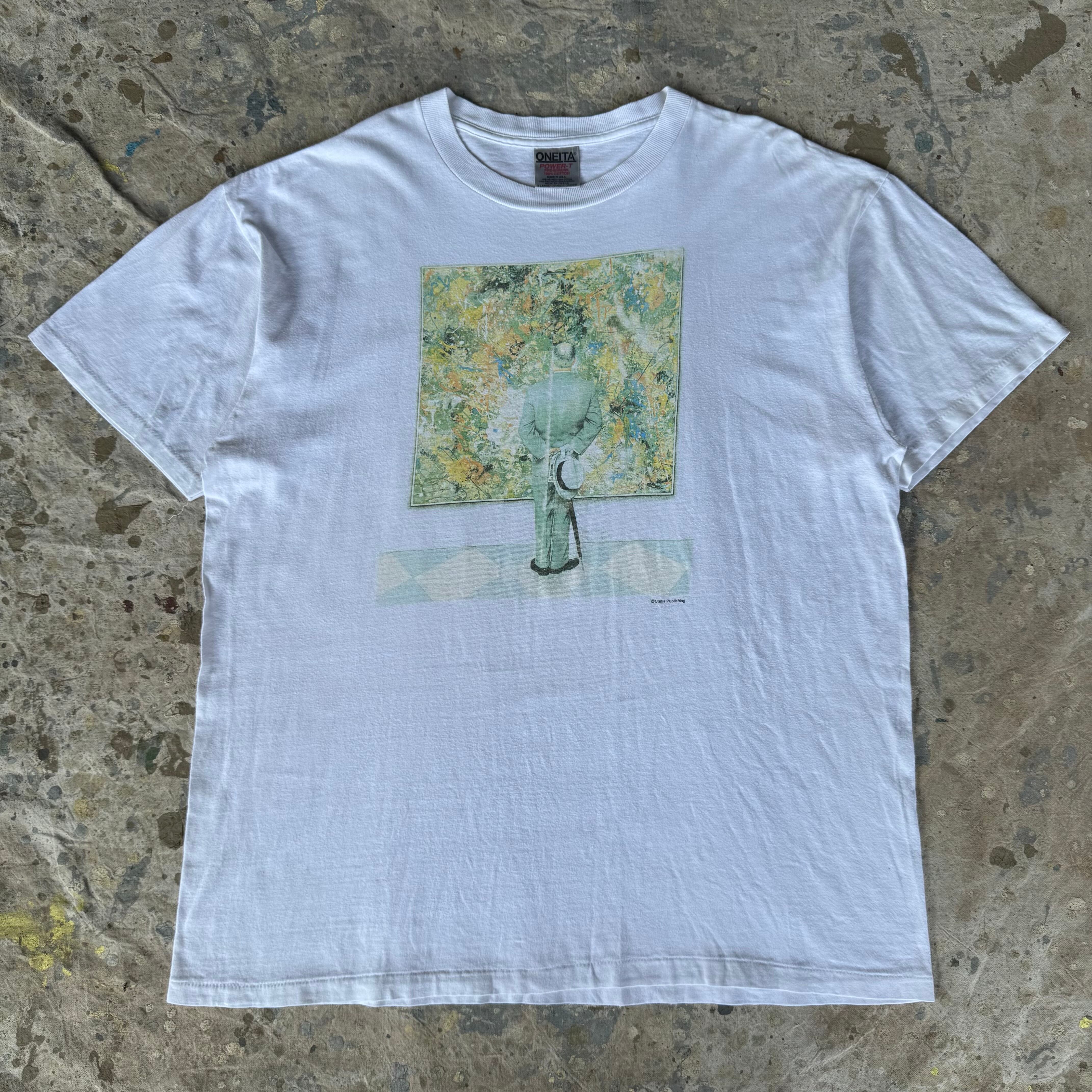 90s Norman Rockwell Tシャツ USA製 The Connoisseur アートT ホワイト