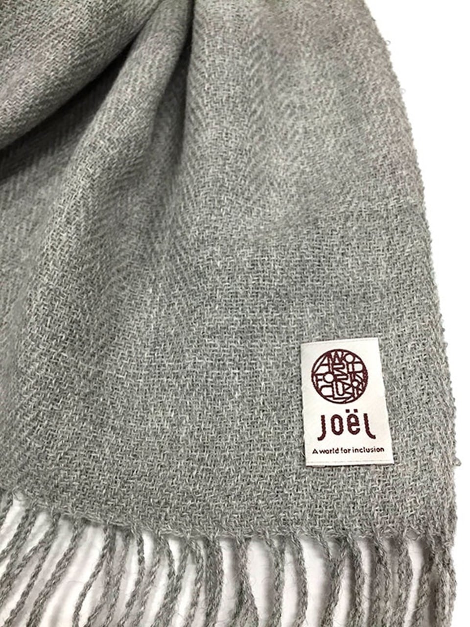 アルパカ100％ 大判ショール（ライトグレー） | JOËL