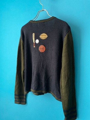 Sports festival cardigan hand embroidered