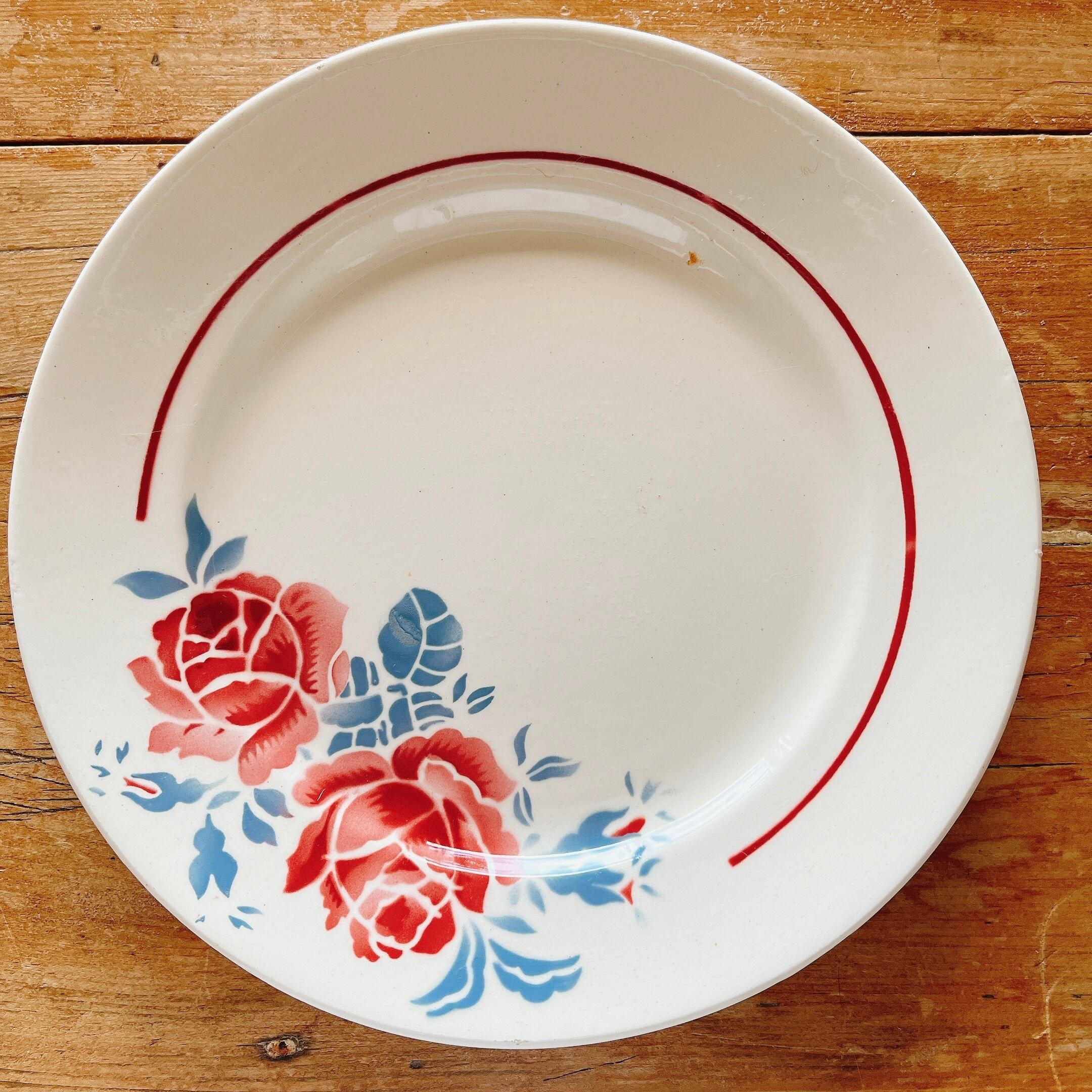 優しいブルーのデザートプレート　フランス　オナン窯 優しいブルーのデザートプレート フランス オナン窯 【公式通販】