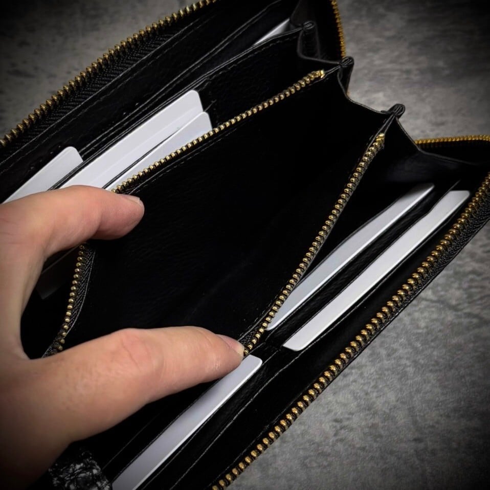 クロコダイル ラウンドファイスナー メンズ財布 レディス財布 大容量