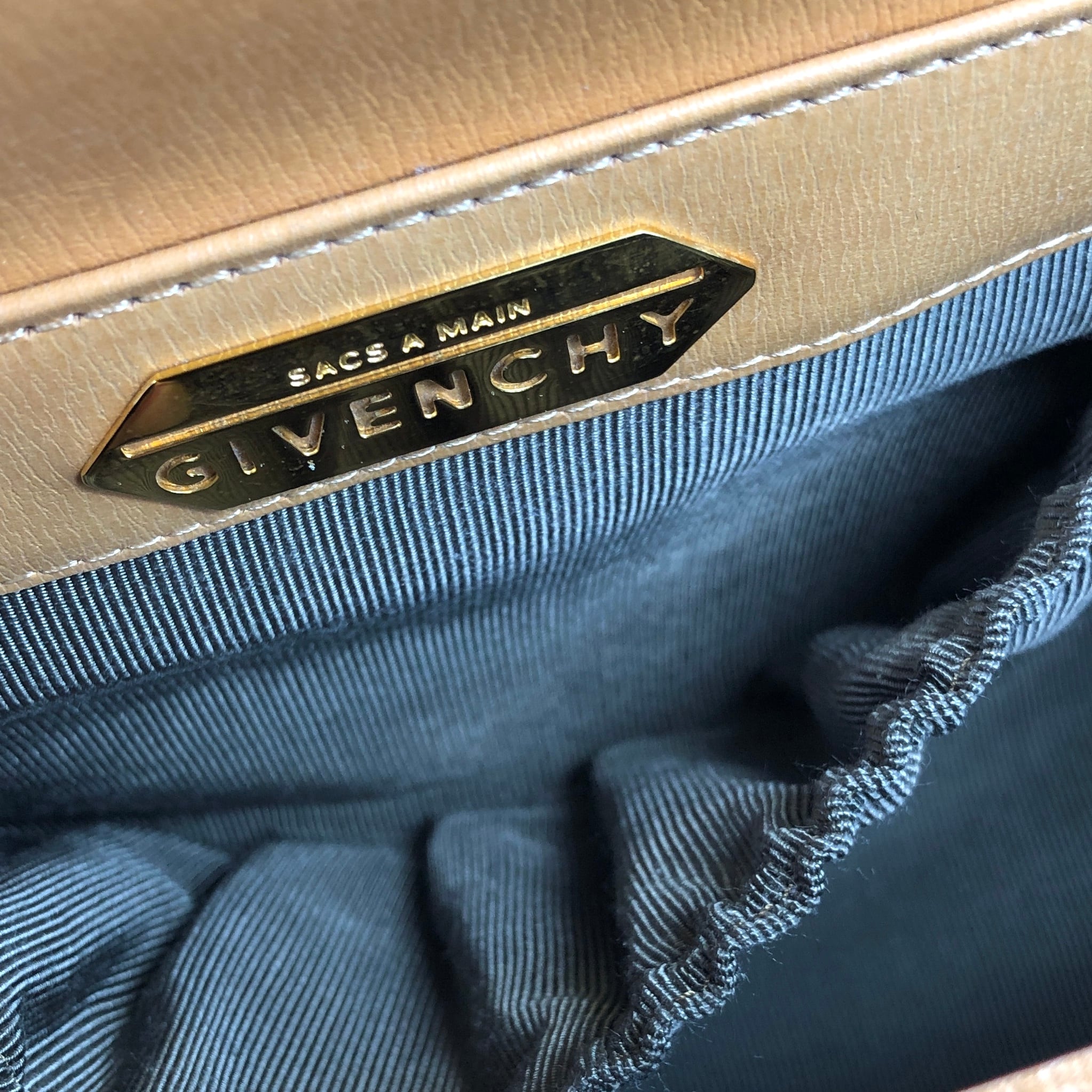 GIVENCHY ジバンシィ ハンドバッグ キャメル ツートンカラー