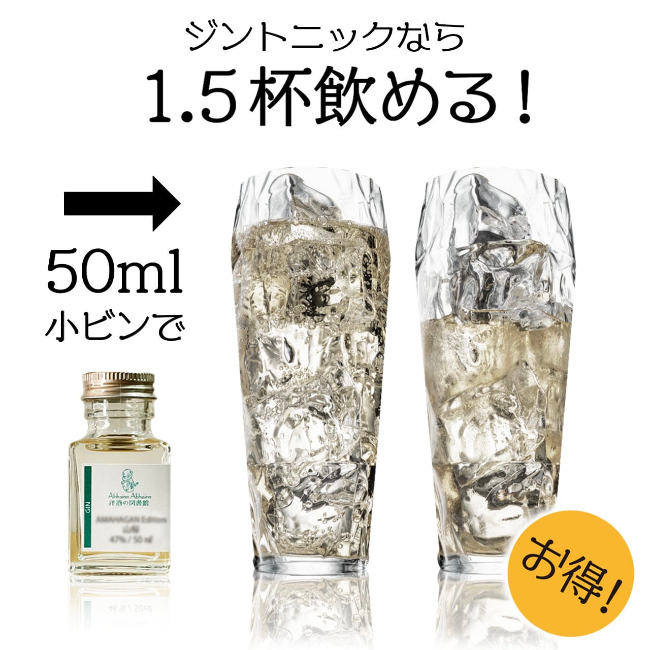 ゴードンズ 50ml 小瓶 ロンドン ドライジン GORDON'S LONDON DRY