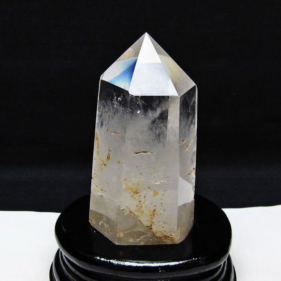 水晶 六角柱 水晶 ポイント 台座付属 置物 原石 一点物 152-4533
