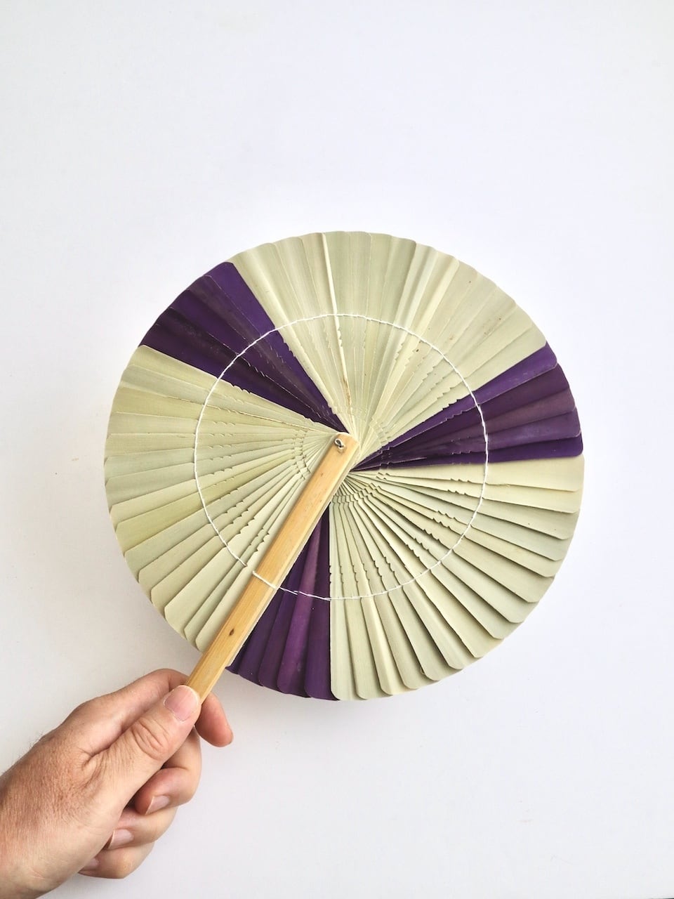 折りたたみうちわ｜紫｜Folding Bamboo Fan Violet | Sensitivity and