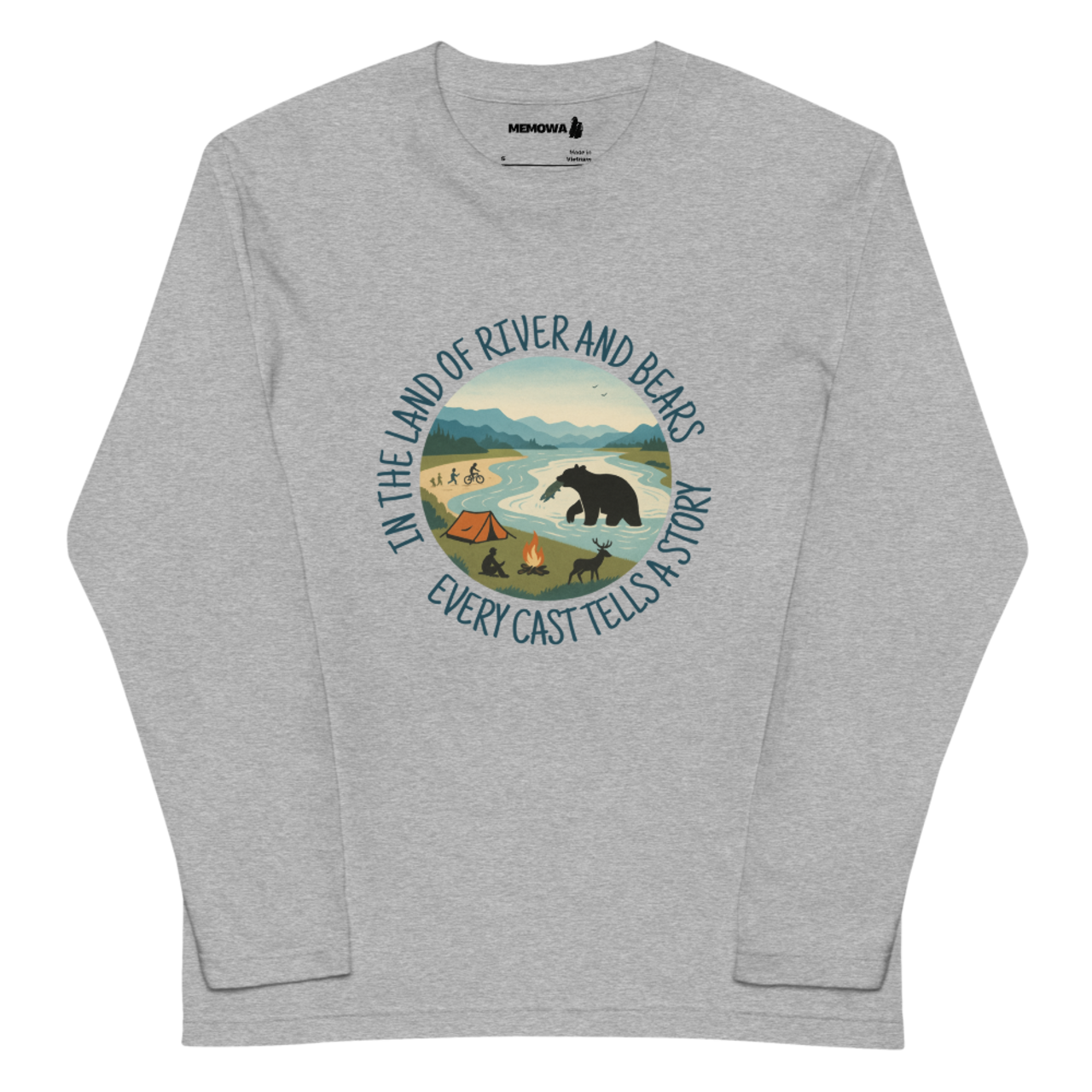 FISHING BEAR 長袖TシャツA0087