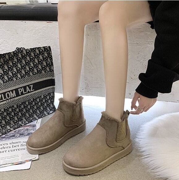 ショートブーツ スノーブーツ 選べる裏起毛 おしゃれ カジュアル キュート サイドゴア 大人可愛い 韓国ファッション Luluca 韓国トレンド ファッションluluca ルルカ