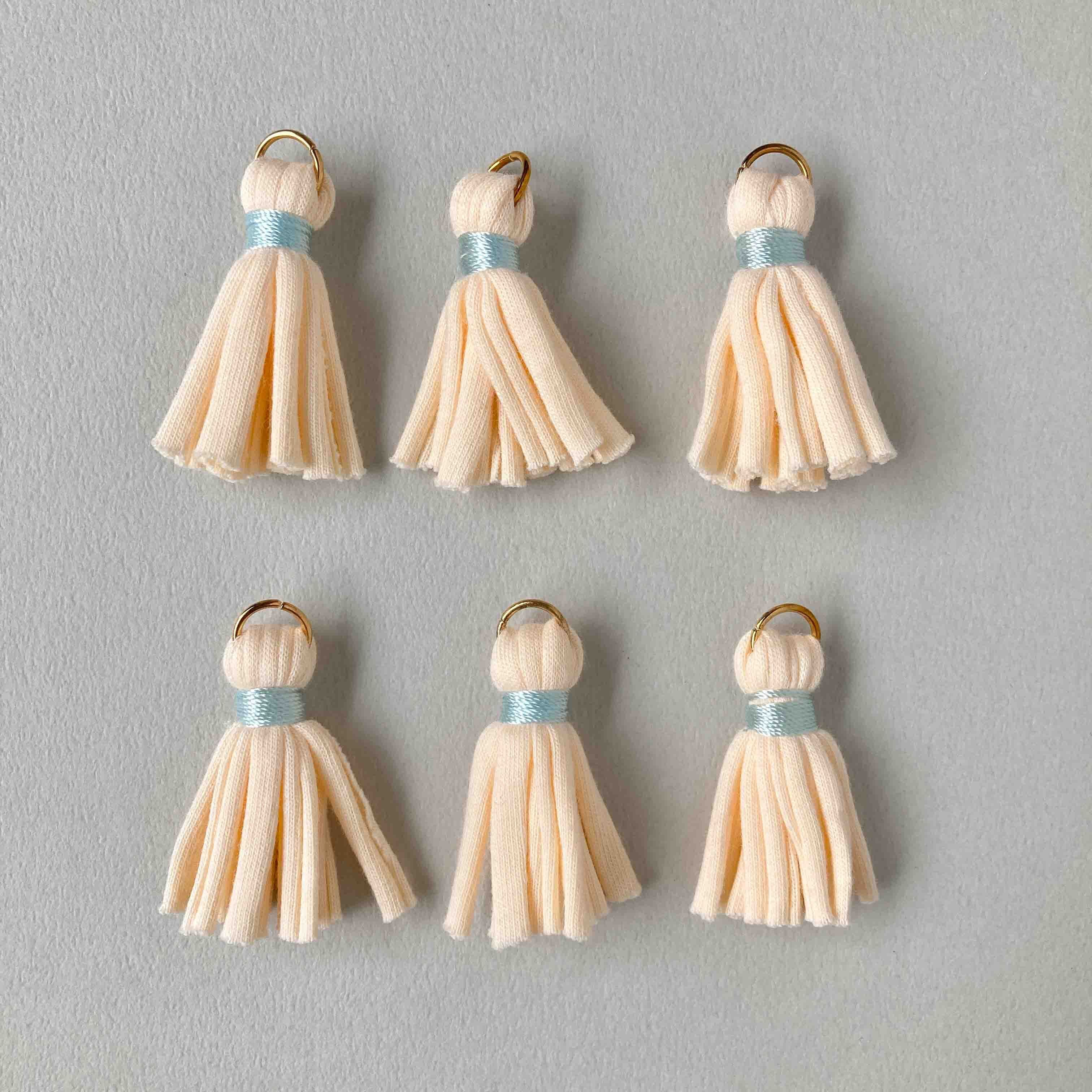 パステルカラーの布タッセル（40mm） | Dua-アクセサリーパーツショップ