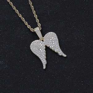 Iced Out Angel Wing Necklace