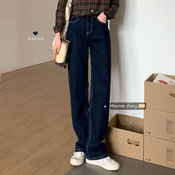 ウェストスリムジーンズ レディースルーズパンツ オータムウィンター 秋物 冬物 モンロー55555561729