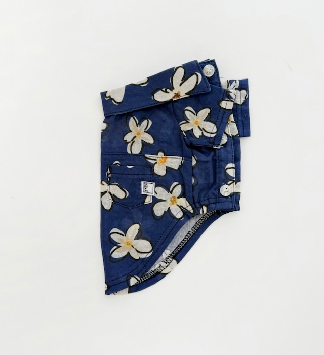 【THEREST OF LIFE】HAWAIIAN FLOWER SHIRT(navy)