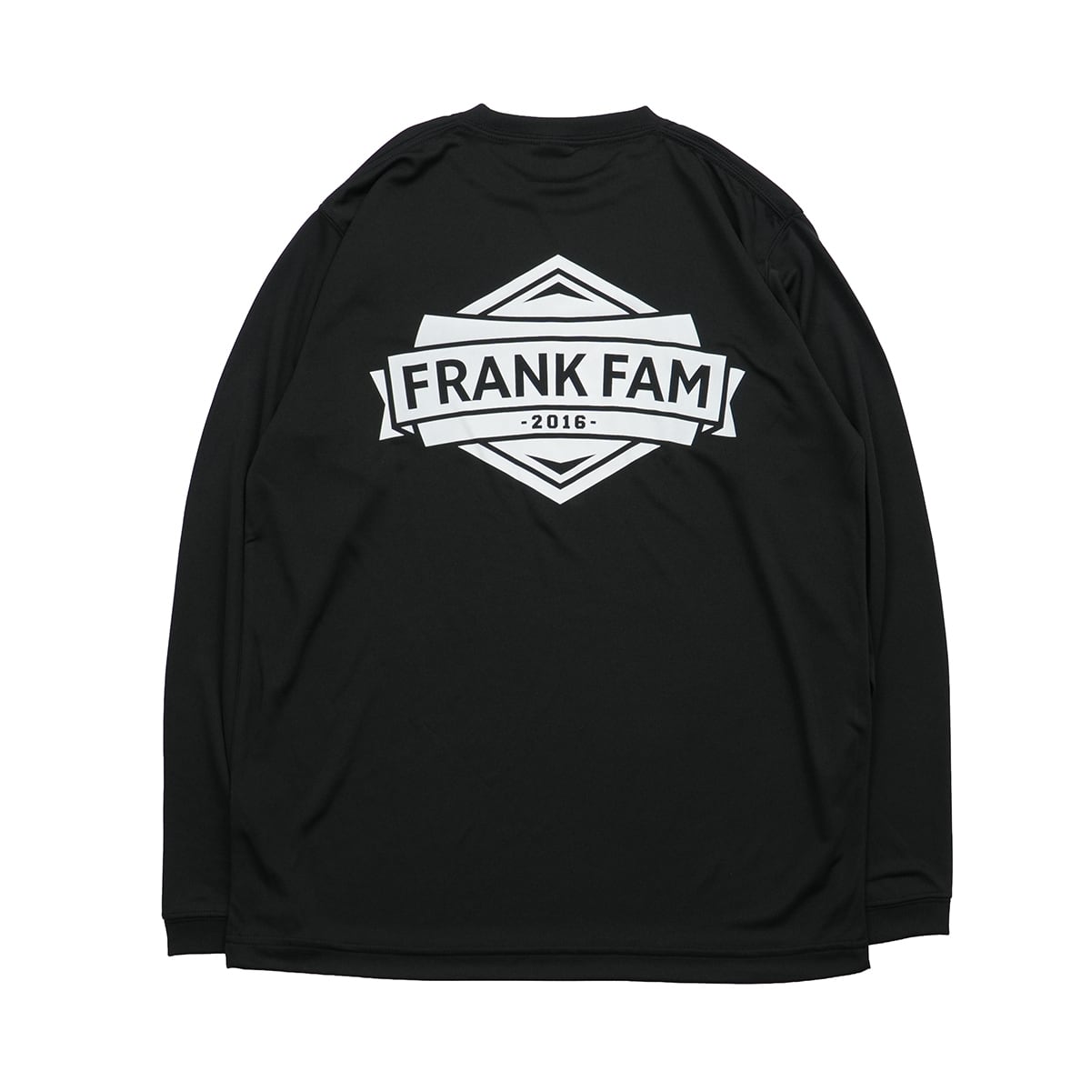 【Mサイズ】LS LOGO DRY L/S CREW TOP BLK ドライ素材 受注生産】EMBLEM DRY LS TSHIRTS｜blk | FRANK FAM