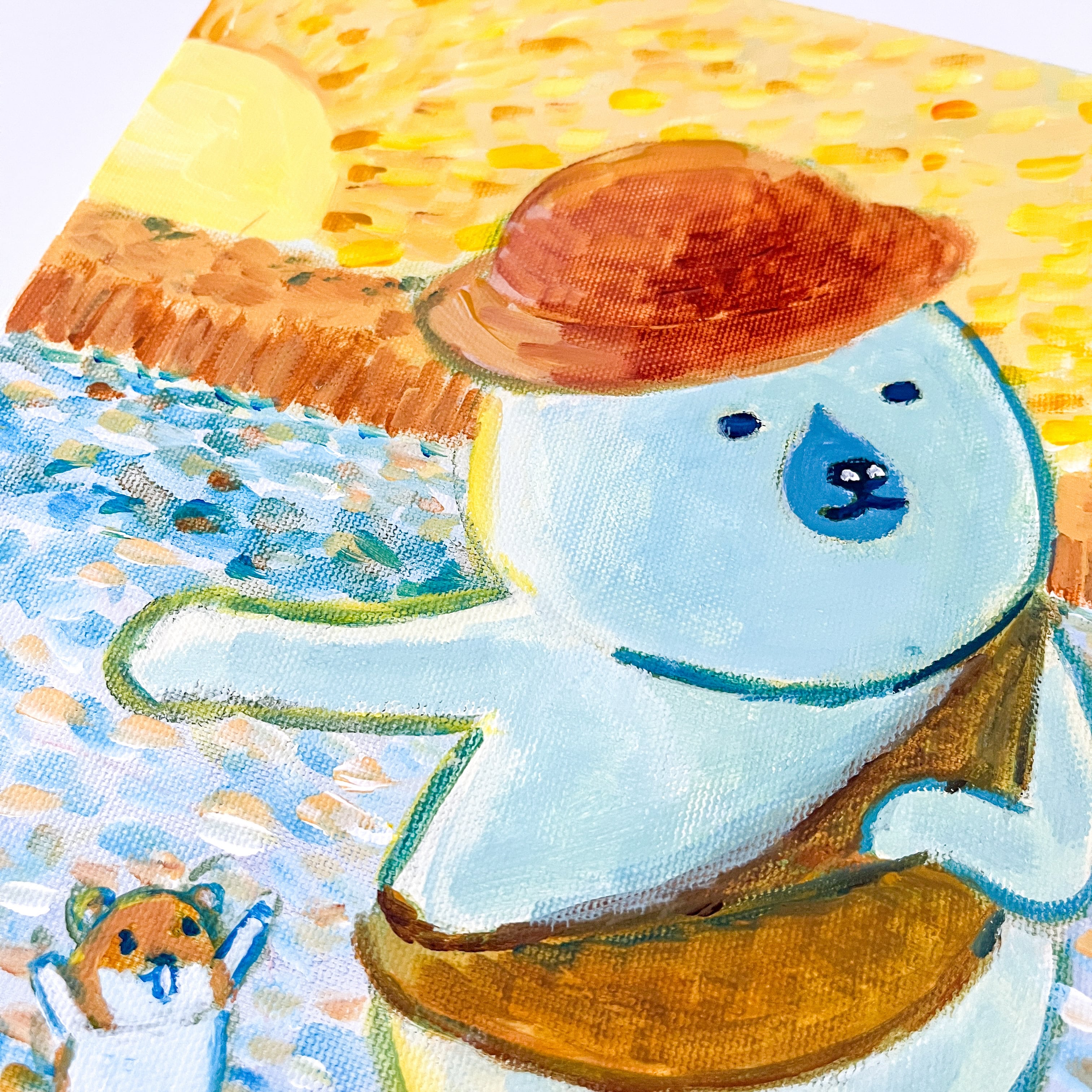 抽選期間②対象作品】pokefasu 原画「種をまく人ひろう人」【限定1点