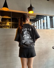 【X-girl】BIG BURGER S/S TEE【エックスガール】