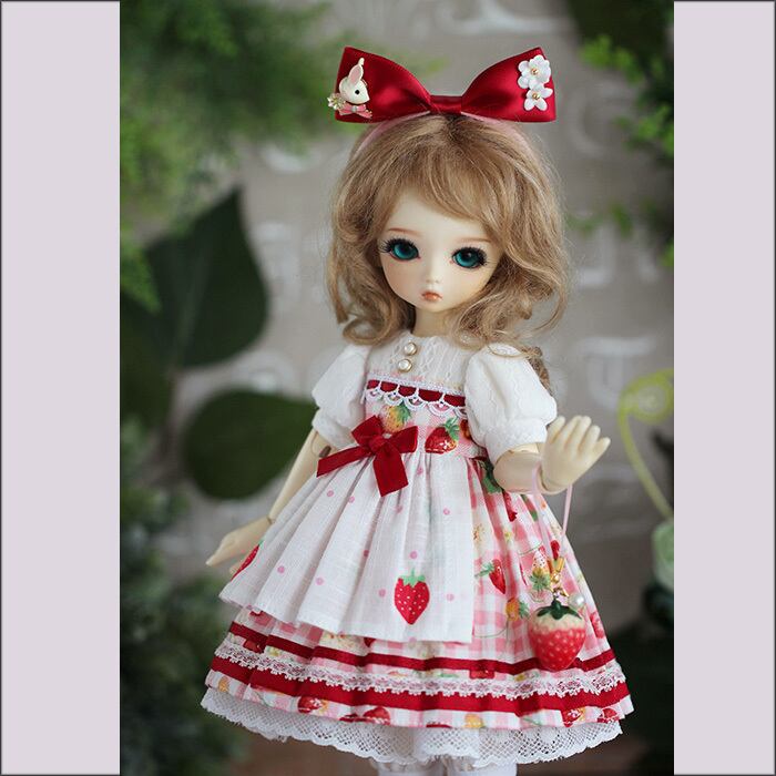 ドール衣装 超可愛い人形用洋服セット 苺柄系 幼sdサイズ人形用 球体関節人形用 Gx手創 Sutekiss