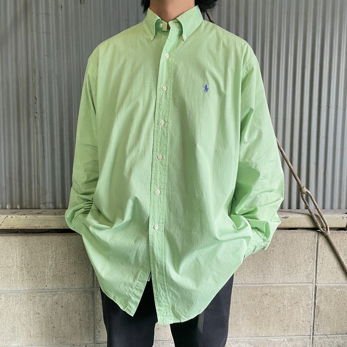 Ralph Lauren 長袖シャツ BDシャツ 無地 オリーブグリーン Ralph 