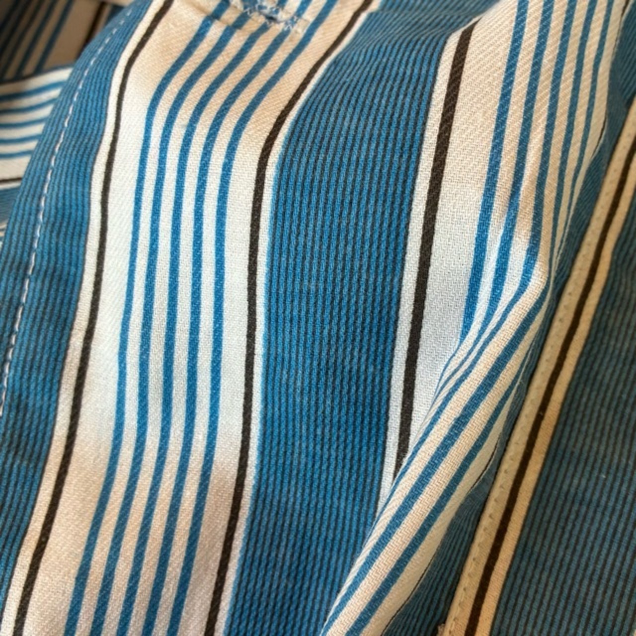 Poland Sleeping suit  Stripe L/S Blue　ポーランド　スリーピングスーツ　ブルー　ロングスリーブ　ブルー　60年代　70年代　デッドストック　ミリタリー　パジャマ　セットアップ　シャツ　パンツ