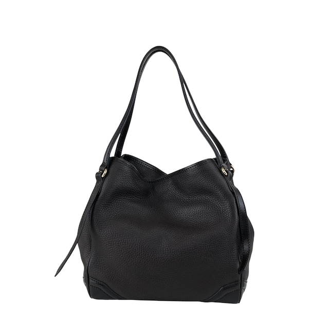 BURBERRY バーバリー ショルダーバッグ ダークブラウン ロゴ レザー ホーボーバッグ vintage ヴィンテージ オールド czmhjj
