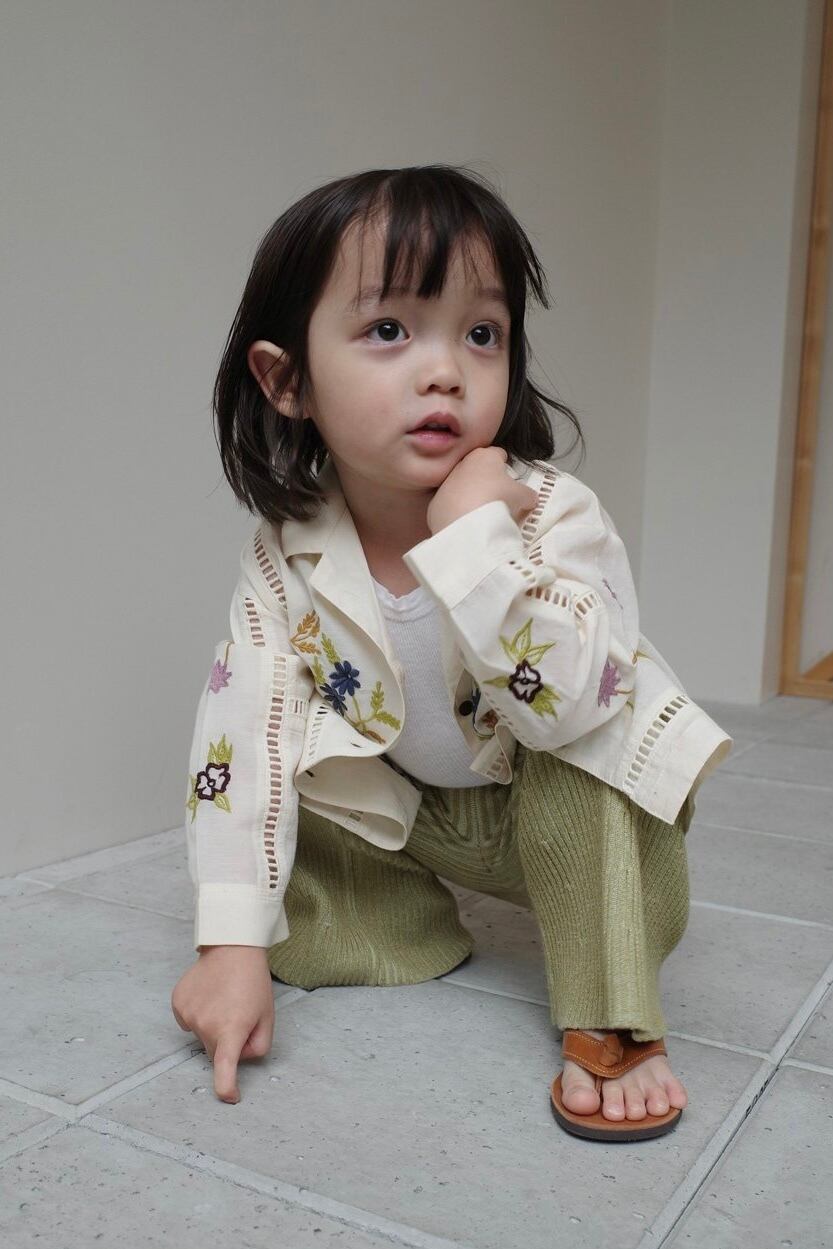 TODAYFUL KIDS Embroidery Patchwork Shirts キッズエンブロイダリー 
