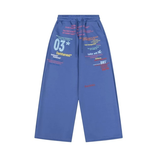 カラフルレタリングボリュームスウェットパンツ 3col   R02589